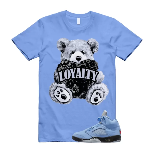 LYLTY T Shirt to match Air Jordan 5 UNC University Blue Carolina MJ Black White