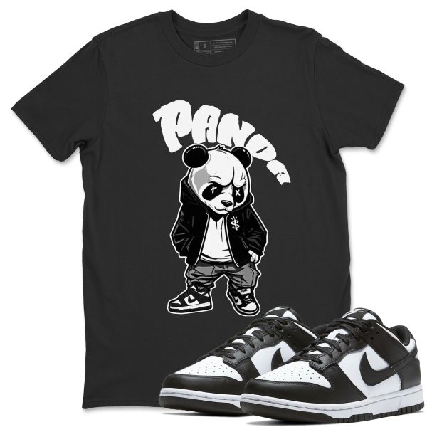 Bastard Panda Unisex Crew Neck T-Shirt - Sneaker Shirt To Match Dunks Panda Black White