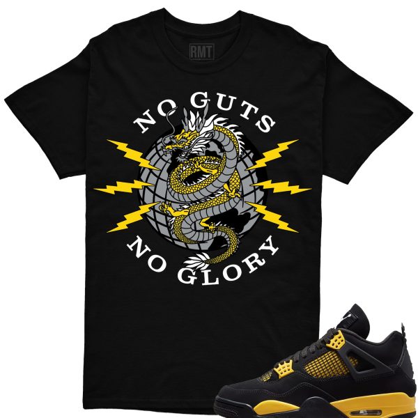 Thunder 4s Matching Shirt, No Guts Shirt Matching Jordan 4 thunder yellow