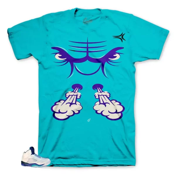 Shirt Match Jordan 5 Grapes Bel Air Fresh Prince Shoes - Raging Face Tee