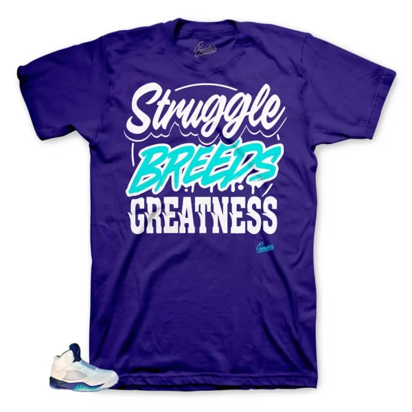 Shirt Match Jordan 5 Grapes Bel Air Fresh Prince Shoes - Struggle Breeds Tee