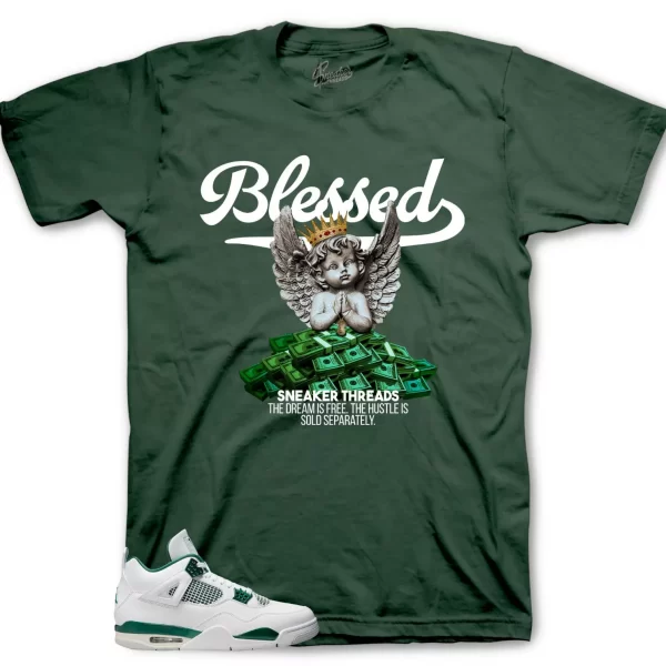 Sneaker Tees To Match Jordan 4 Oxidized Green Shoes - Angel Shirt