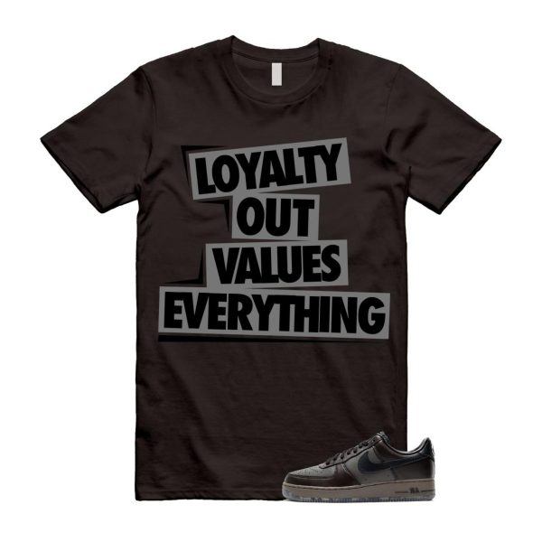 Air Force 1 Paris Black Tea Petra Brown Low T Shirt Match LOVE ,FZ4167-200