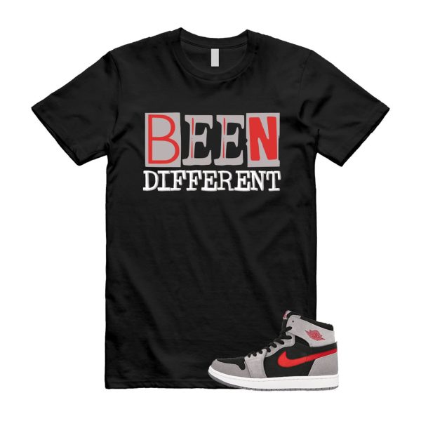 BEEN T Shirt to match Air J 1 High Zoom Comfort 2 Fire Red Cement Grey Black White ,DV1307-060