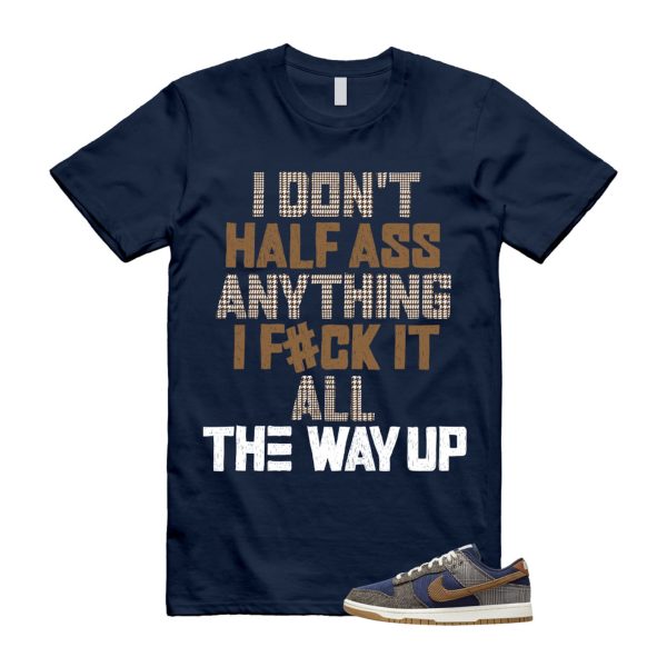 Dunk Tweed Midnight Navy Corduroy Ale Brown Pale Ivory T Shirt Match HALF  ,FQ8746-410