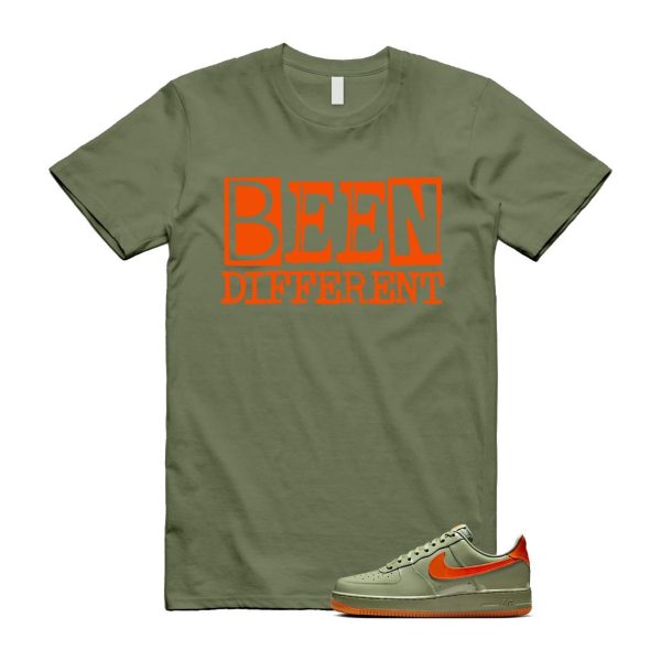 Air Force 1 Wet Putty 2.0 Low '07 Premium Oil Green Safety Orange T Shirt Match BEEN ,HJ9118-386