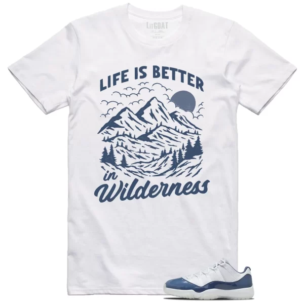 Wilderness Shirt to Match Jordan 11 Diffused Blue FV5104-104