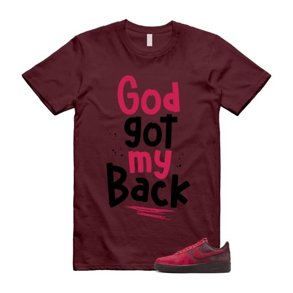 Air Force 1 Layers of Love University Red Burgundy Crush Gym Team Red Pacific Moss Low T Shirt Match GOD ,FZ4033-657