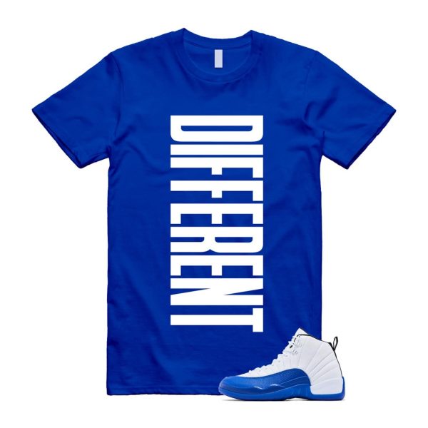 12 Blueberry Game Royal Blue White Black T Shirt Match DFRNT CT8013-140