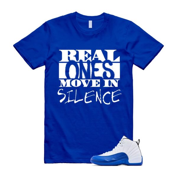 12 Blueberry Game Royal Blue White Black T Shirt Match REAL CT8013-140