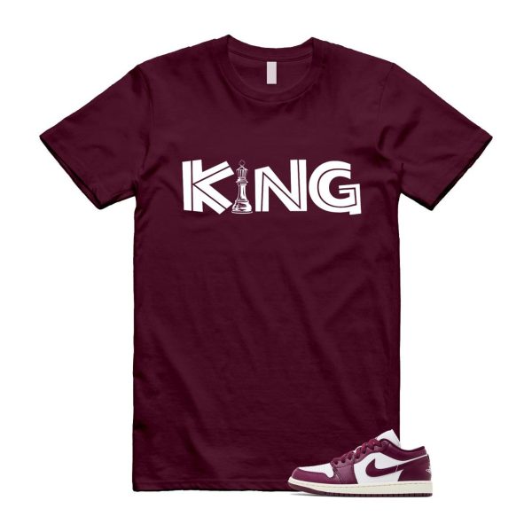 1 Bordeaux White Sail Maroon T Shirt Match KING DC0774-161