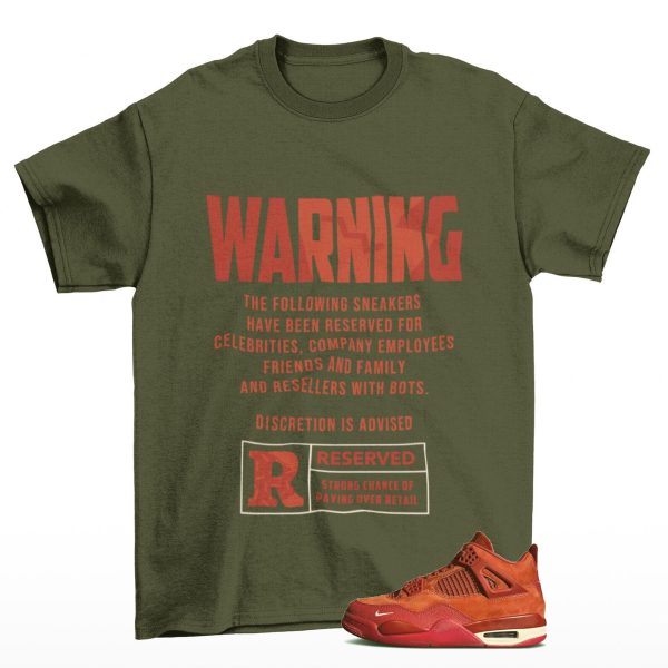 Reserved Jordan 4 Brick by Brick Sneaker Matching Tee Shirt Green, HF4340-800 Sneaker Match Tees