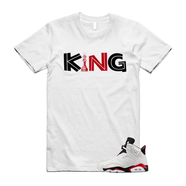 6 Fire Red Summit White Black T Shirt Match KING CT8529-120