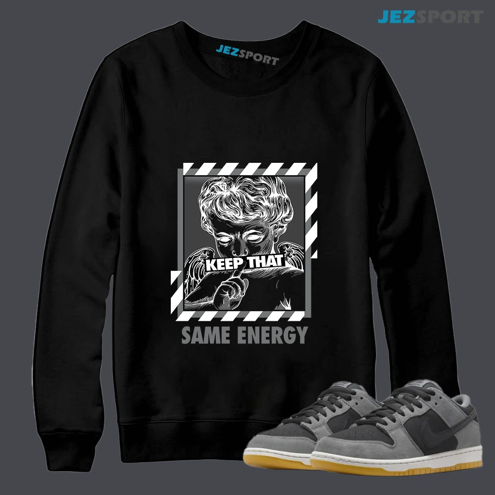 SB Dunk Low Dark Smoke Grey HF3063-001 Matching ENERGY ALT Sweatshirt