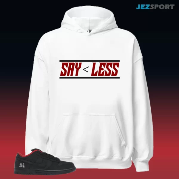 SB Dunk Low Supreme 94 Black HQ8487-001 Matching LESS Hoodie