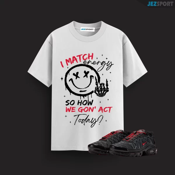 Air Max Plus Tuned Air Black Red IH4459-001 Matching Energy Tshirt