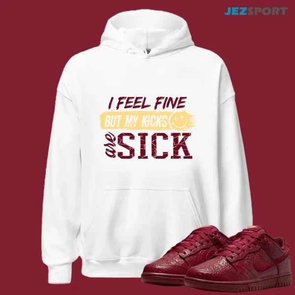 Dunk Low Crocodile Team Red HV4388-600  Matching Sick Kicks Hoodie