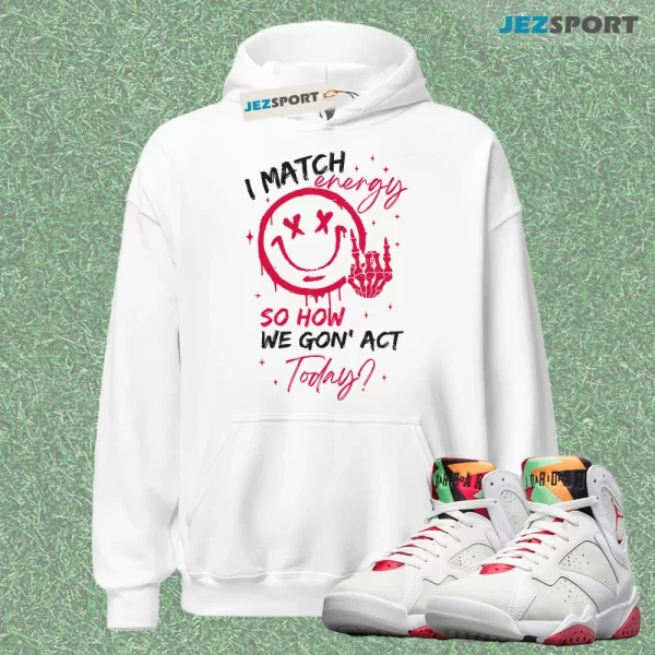 Jordan 7 Retro Hare 304775-125 Matching Energy Hoodie