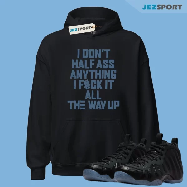 Air Foamposite One Carbon Fiber HF2902-002 Matching HALF Hoodie
