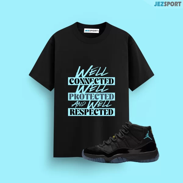 Jordan 11 Retro Gamma Blue 378037-006 Matching WELL Tshirt